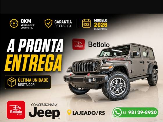 JEEP WRANGLER 2.0 TURBO GASOLINA RUBICON 4P 4X4 AT8
